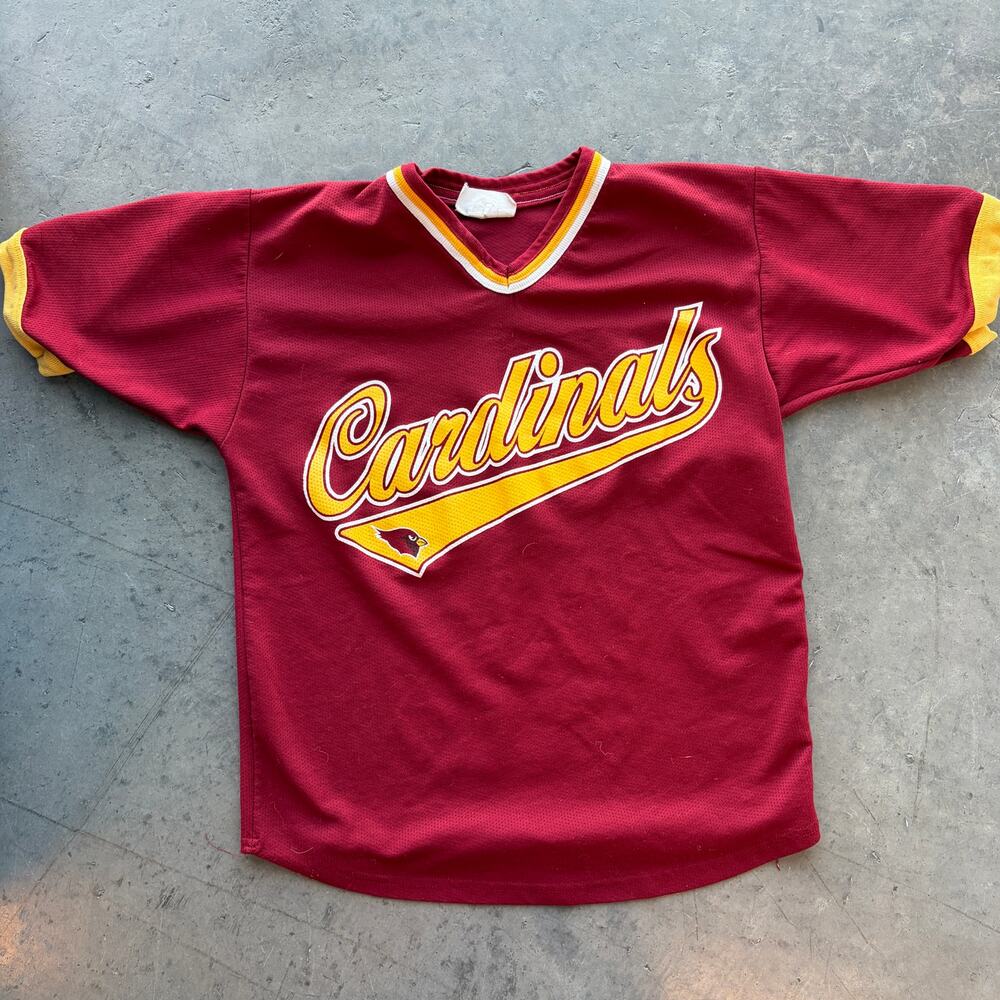 Vintage Y2k 80s Phoenix Cardinals Nfl Football Red Yellow Jersey Shirt Small